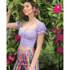 Rustic Country Baby Crop Sweetheart Button - Up Top In Stock - Cosparty