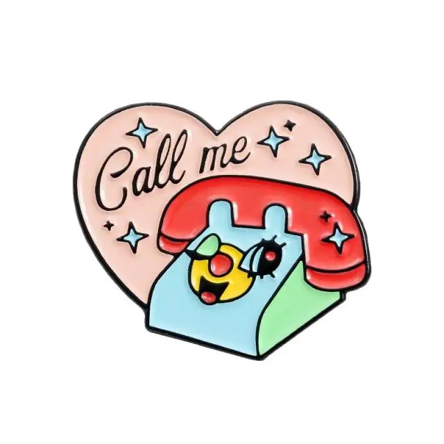 Sailor Moon Inspired Enamel Pin for Magical Girl Ageplay Wardrobe - Call Me - pin