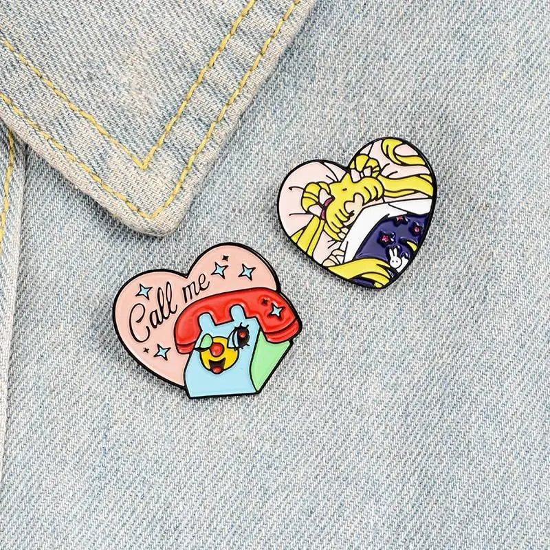 Sailor Moon Inspired Enamel Pin for Magical Girl Ageplay Wardrobe - pin