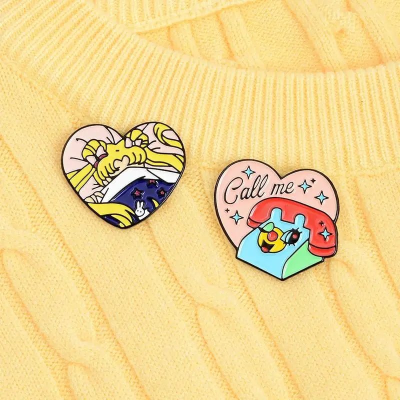 Sailor Moon Inspired Enamel Pin for Magical Girl Ageplay Wardrobe - Cosparty
