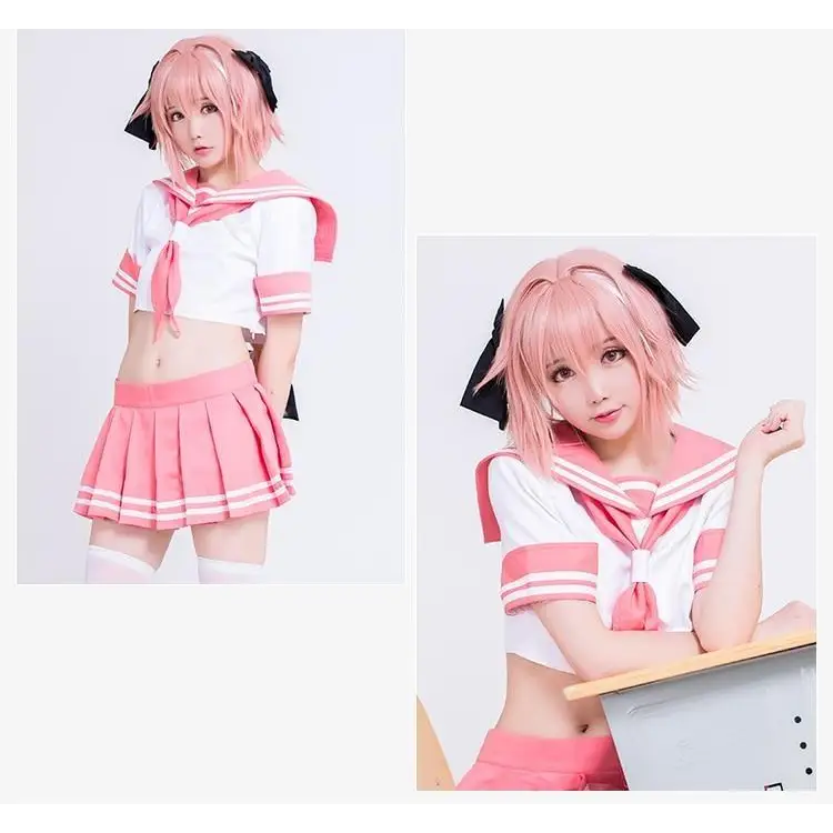 Sailor School Uniform Cosplay Set Inspired by Astolfo from Fate Apocrypha - costume