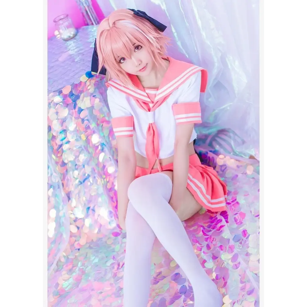 Astolfo the Twelfth Paladin of Charlemagne the Rider of Black Sailor Seifuku Cosplay Lingerie Set