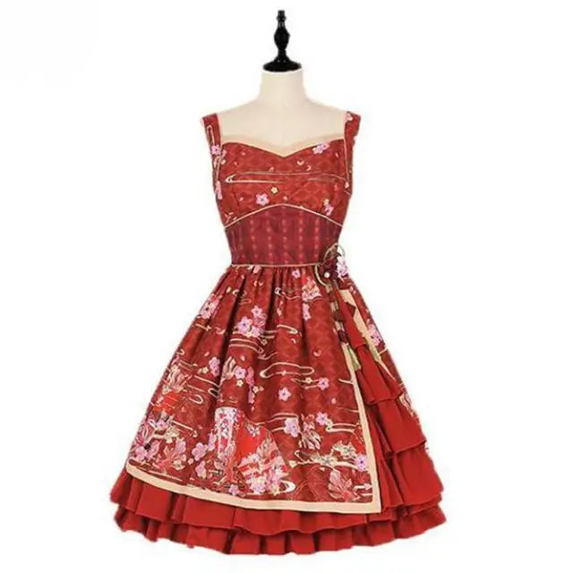 Sakura Flower Inspired Traditional Japanese Summer Dress - Dress