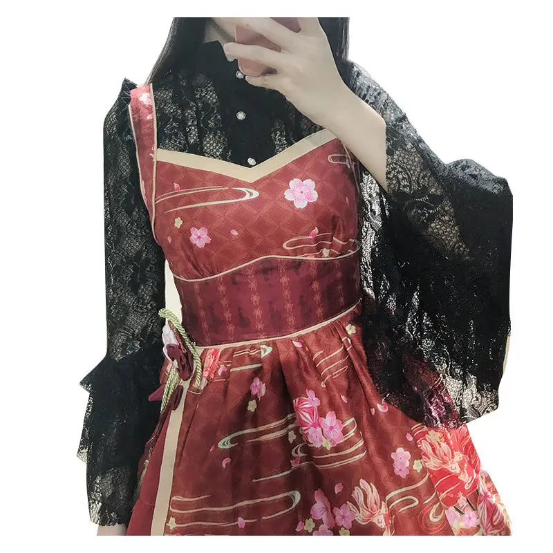 Sakura Flower Inspired Traditional Japanese Summer Dress - Dress