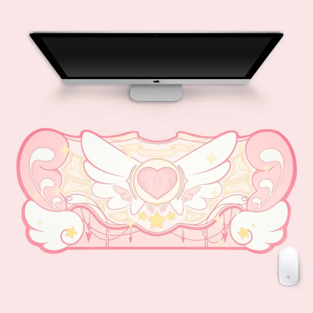 Sakura heart gaming mousepad - anime girl - card captor - sakura - egirl -