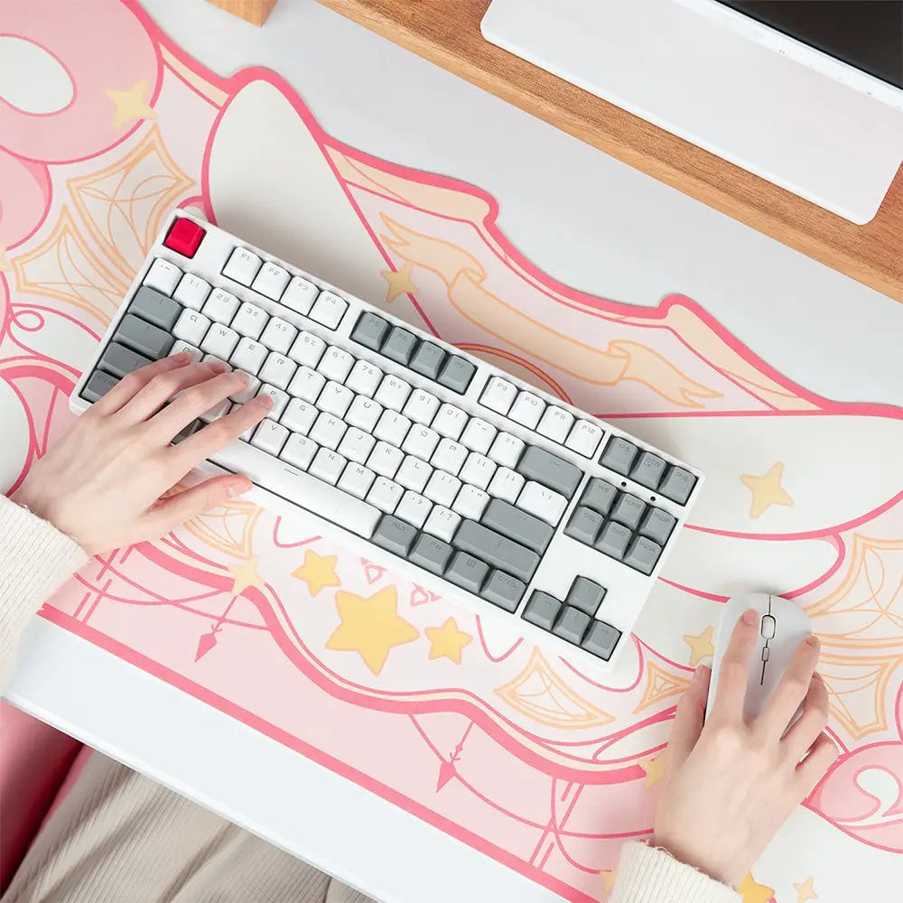 Sakura Heart Gaming Mousepad for Kawaii Gamer Girls Large Size - mouse pad