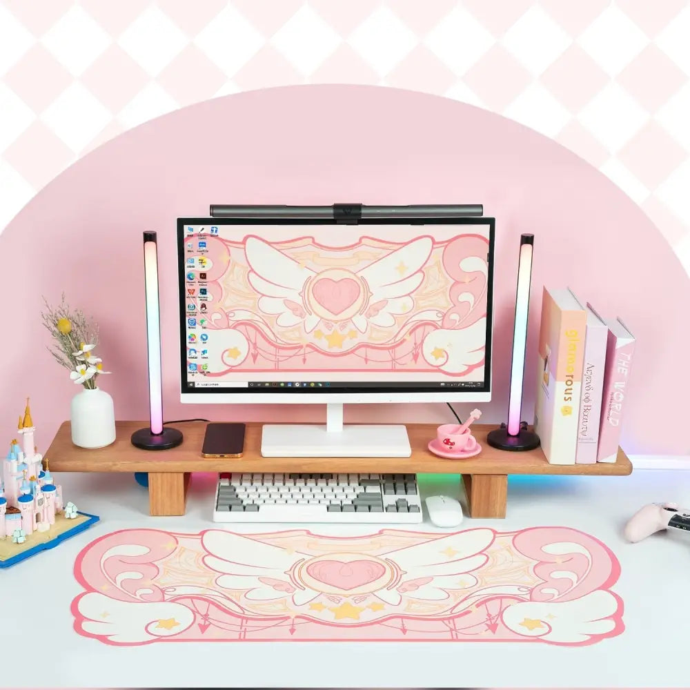 Sakura Heart Gaming Mousepad for Kawaii Gamer Girls Large Size - mouse pad