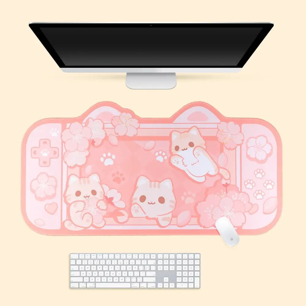 Sakura Neko Gaming Mouse Pad for Stylish and Fun Gaming Sessions - mouse pad