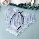Sakura Wing Panties with Sheer Chiffon and Satin Ribbons - Cosparty