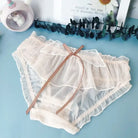 Sakura Wing Panties with Sheer Chiffon and Satin Ribbons - Underwear