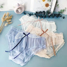 Sakura Wing Panties with Sheer Chiffon and Satin Ribbons - Underwear