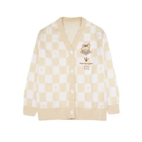 Sanrio Character Checkerboard Cardigan in New Condition - Cosparty