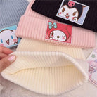 Sanrio Inspired Kawaii Embroidered Beanies for Cozy Warmth - Cosparty