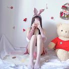 Santa Bunny Dress Set with Matching Headband and Gloves - Cosparty