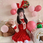 Santa Claus and Bunny Dress with Matching Headband and Cuffs - dress