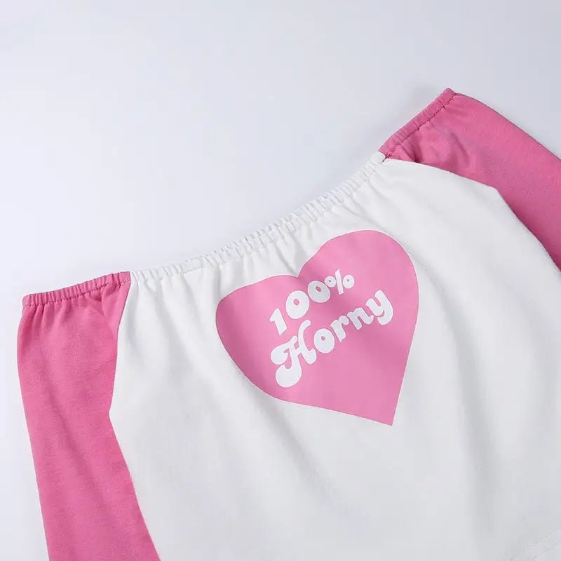 Sassy Bubblegum Pink Long Sleeve Crop Top for 90s Vibes - Cosparty