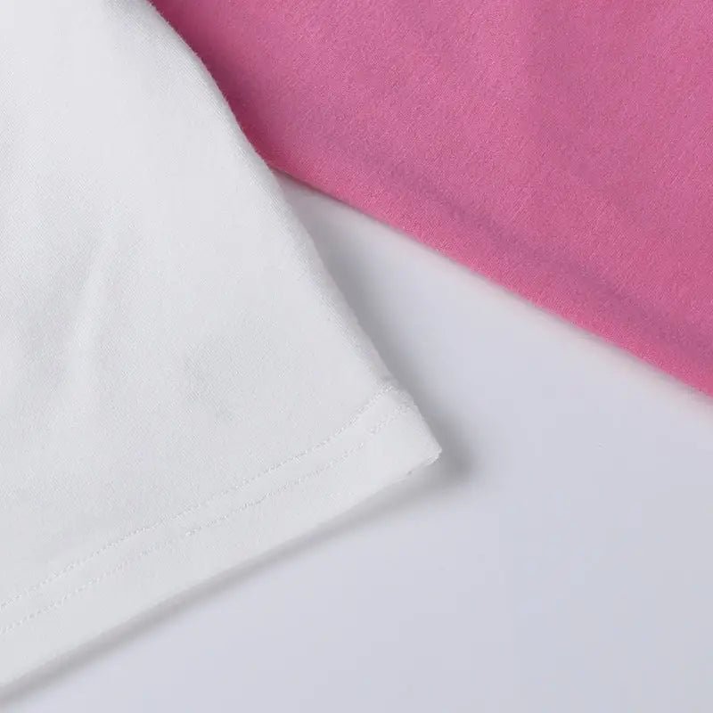 Sassy Bubblegum Pink Long Sleeve Crop Top for 90s Vibes - Cosparty