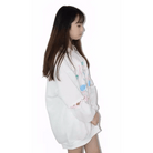 Satanic Bunny Hooded Sweatshirt with Corset Lace - Up Sleeves - Cosparty