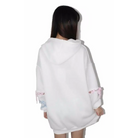 Satanic Bunny Hooded Sweatshirt with Corset Lace-Up Sleeves - Sweater