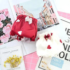 Satin Heart Patterned Undies with Ruffled Trim and Bows in Stock - Cosparty