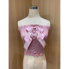 Satin Princess Tube Top in Angelic Pink Satin Fabric - crop top