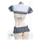 School Girl Micro Crop Top and Bikini Lingerie Set - lingerie