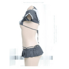 School Girl Micro Crop Top and Bikini Lingerie Set - Cosparty