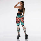 Screaming Pumpkin Printed Leggings for Halloween Enthusiasts - Cosparty