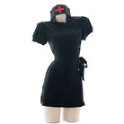 Seductive Black Nurse Military Cosplay Costume - costume