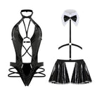 Seductive Latex Succubus Lingerie Set for Halloween - Cosparty