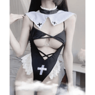 Seductive Nun Priestess Cosplay Lingerie Set for Halloween - Cosparty