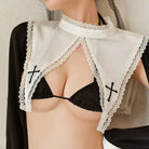 Seductive Nun Priestess Cosplay Lingerie Set for Halloween - costume