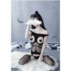 Seductive Nylon Mesh Bodystocking with Open Chest for Nipple Covers - Cosparty