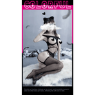 Seductive Nylon Mesh Bodystocking with Open Chest for Nipple Covers - Cosparty