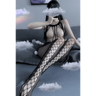 Seductive Nylon Mesh Peekaboo Bodystocking with Nipple Covers Showcase - Cosparty