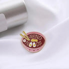 Send Noods Ramen Noodle Bowl Enamel Pin for Kawaii Lovers - Cosparty