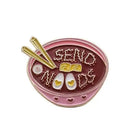 Send Noods Ramen Noodle Bowl Enamel Pin for Kawaii Lovers - Cosparty
