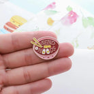 Send Noods Ramen Noodle Bowl Enamel Pin for Kawaii Lovers - pin