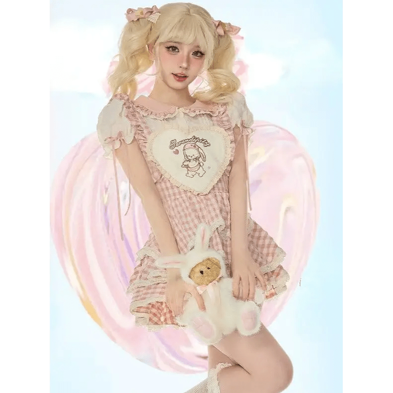 Serendipity Bunny Outfit with Suspender Dress for Kawaii Style - Cosparty