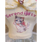 Serendipity Kitten Tank in Pale Yellow for Retro Fashionistas - shirt