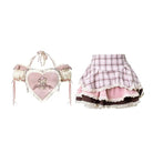 Serendipity Teddy Outfit in Cute Pink Plaid for Chic Fashion - Cosparty