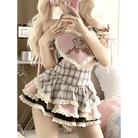 Serendipity Teddy Outfit in Cute Pink Plaid for Chic Fashion - Cosparty