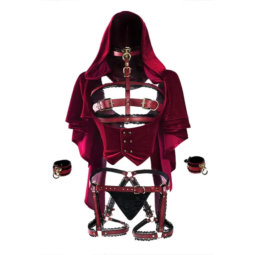 Sexy Little Red Riding Hood Cosplay Costume Set for Bedroom Fun - costume