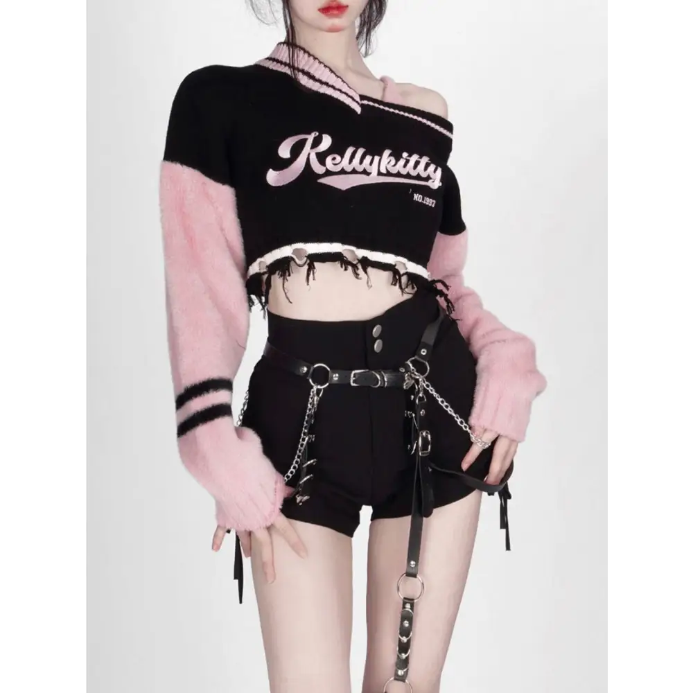 Shadow blossom cropped sports jacket - crop top - tops - cropped - distressed -