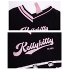 Shadow Blossom Cropped Sports Jacket in Pink and Black - Cosparty