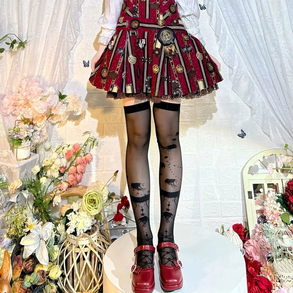 Sheer Lolita Nylon Thigh Highs for a Kawaii Fairycore Look - Cosparty