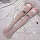 Sheer Lolita Nylon Thigh Highs for a Kawaii Fairycore Look - Cosparty