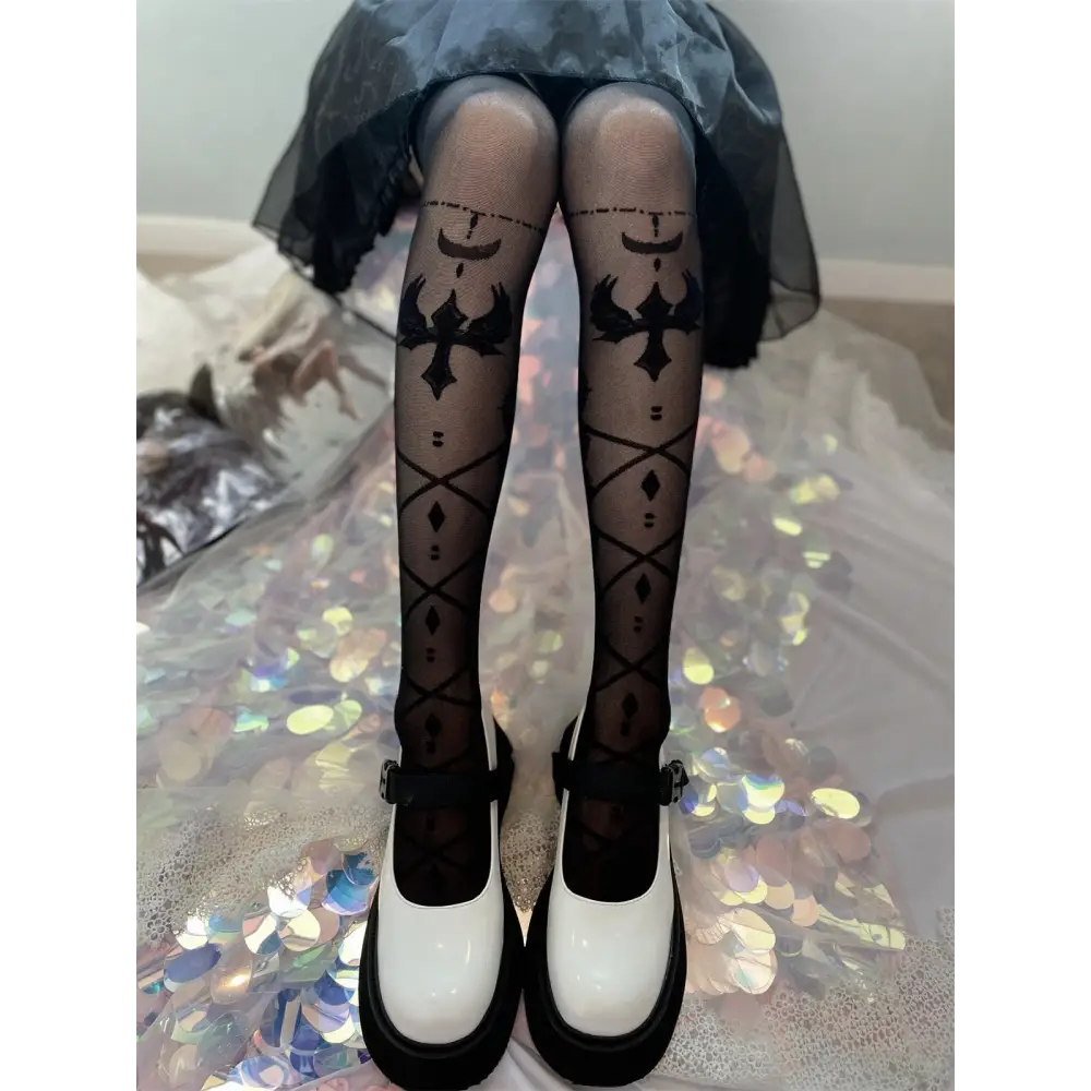 Sheer Lolita Nylon Thigh Highs for a Kawaii Fairycore Look - socks