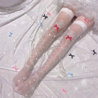 Sheer Lolita Nylon Thigh Highs for a Kawaii Fairycore Look - Cosparty