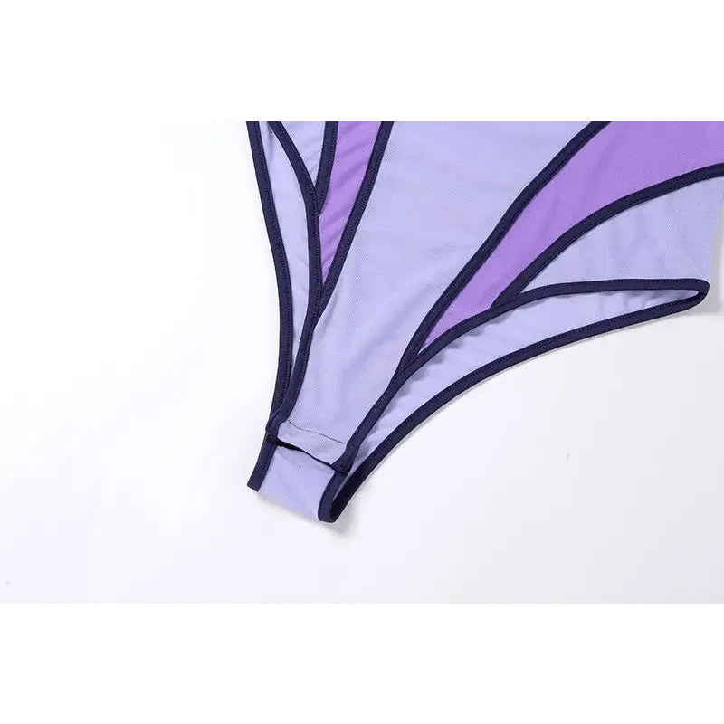 Sheer Mesh Monokini with Peekaboo Cutouts - Cosparty